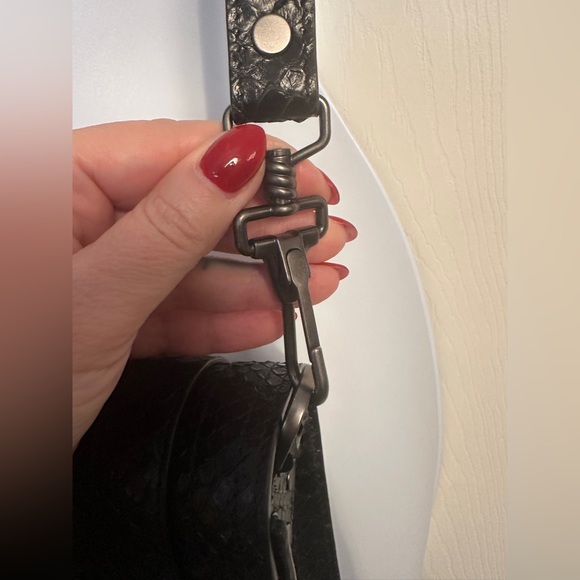 Proenza Schouler mini Carved Python PS1 crossbody bag black w gunmetal hardware - Picture 16 of 16